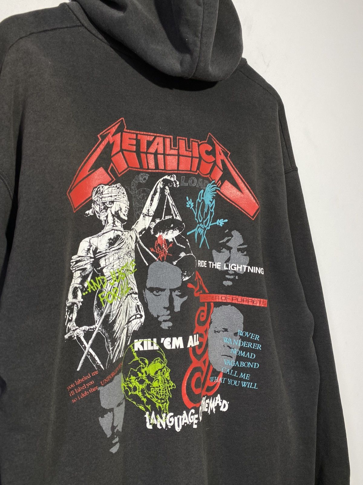 Metallica Vintage 1990s Metallica Albums Graphic Print Rare Hoodie Size US XL / EU 56 / 4 - 4 Thumbnail