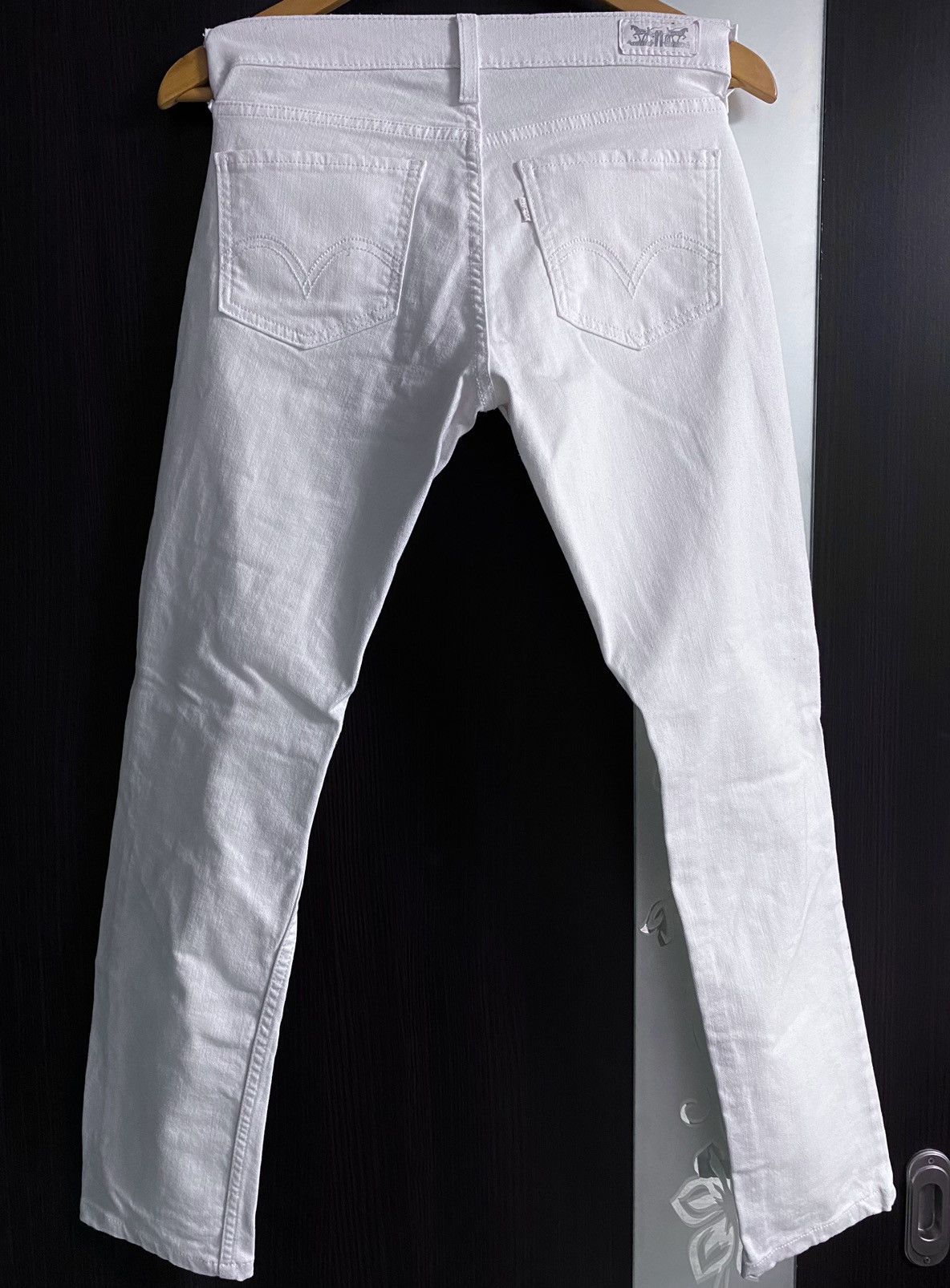 Levi's Vintage Clothing Levi’s 524 Skinny Strip Stitched Torn Distressed Jeans Denim Size 29" - 3 Thumbnail