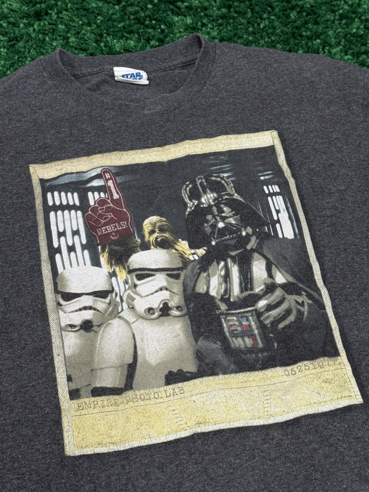 Star Wars Darth Vader Storm Trooper Polaroid Photo Tee