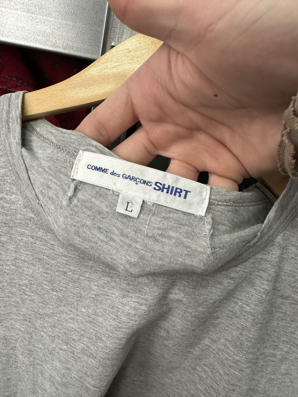 Comme des Garcons SHIRT Comme Des Garçons Shirt Grey T-Shirt Basic Japan Junya Tee Size US L / EU 52-54 / 3 - 19 Thumbnail
