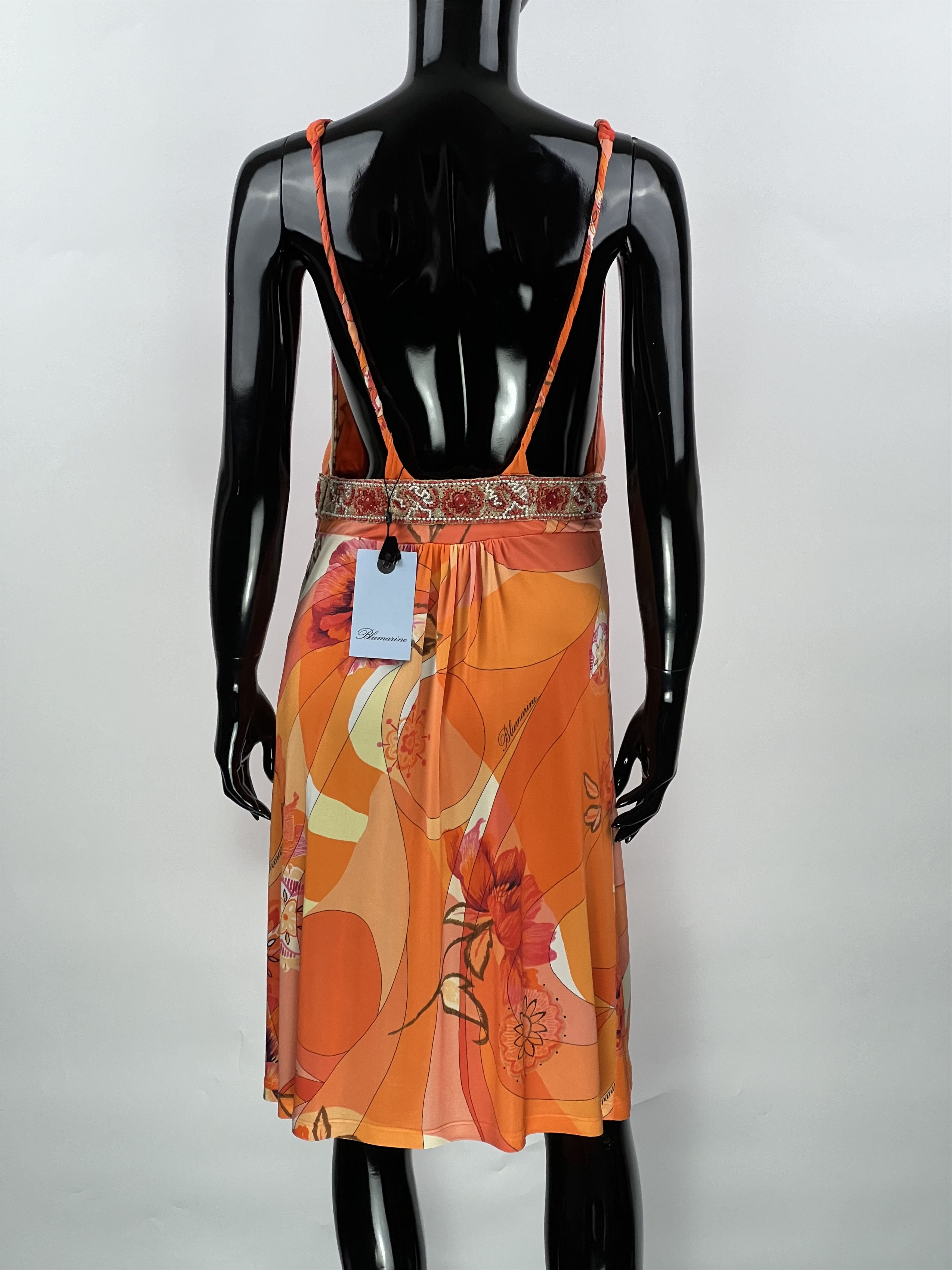 Blumarine Blumarine Silk Rhinestones Sleeveless Strappy Dress Size 40 Size S / US 4 / IT 40 - 3 Thumbnail