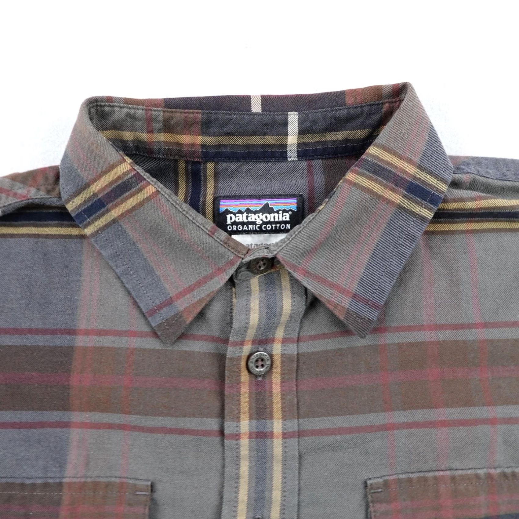 Patagonia Patagonia Mens Medium Brown Gray Plaid Flannel Button Up Organic Cotton Shirt Size US M / EU 48-50 / 2 - 2 Thumbnail