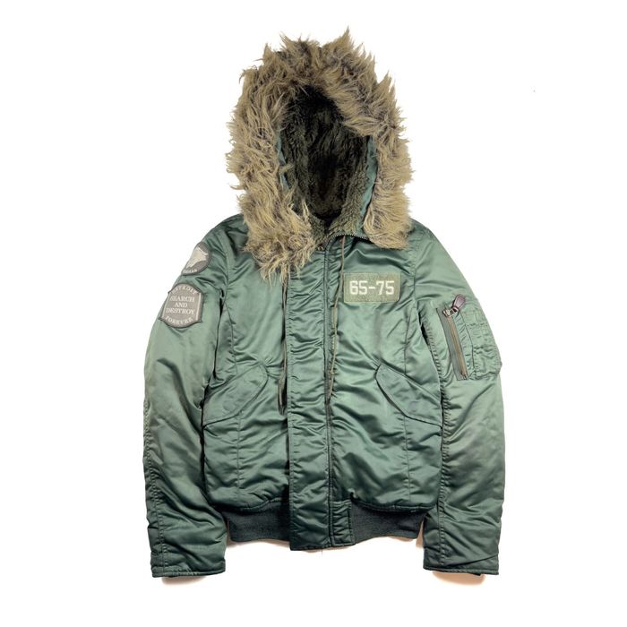 Hysteric Glamour Fur Hood Flight Jacket | Grailed