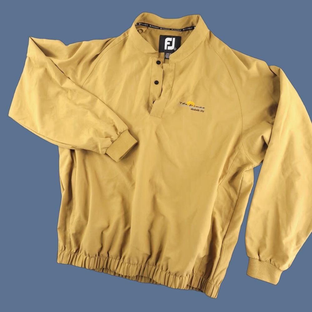 Footjoy FootJoy Jacket Mens Large Yellow Mustard Golf Windbreaker The Pines Size US L / EU 52-54 / 3 - 1 Thumbnail