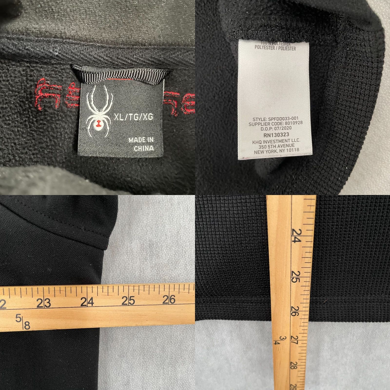 Spyder Spyder Jacket Mens XL Black 1/4 Zip Pullover Fleece Logo Outdoor Ski 90s Theme Mens XL Size US XL / EU 56 / 4 - 8 Thumbnail