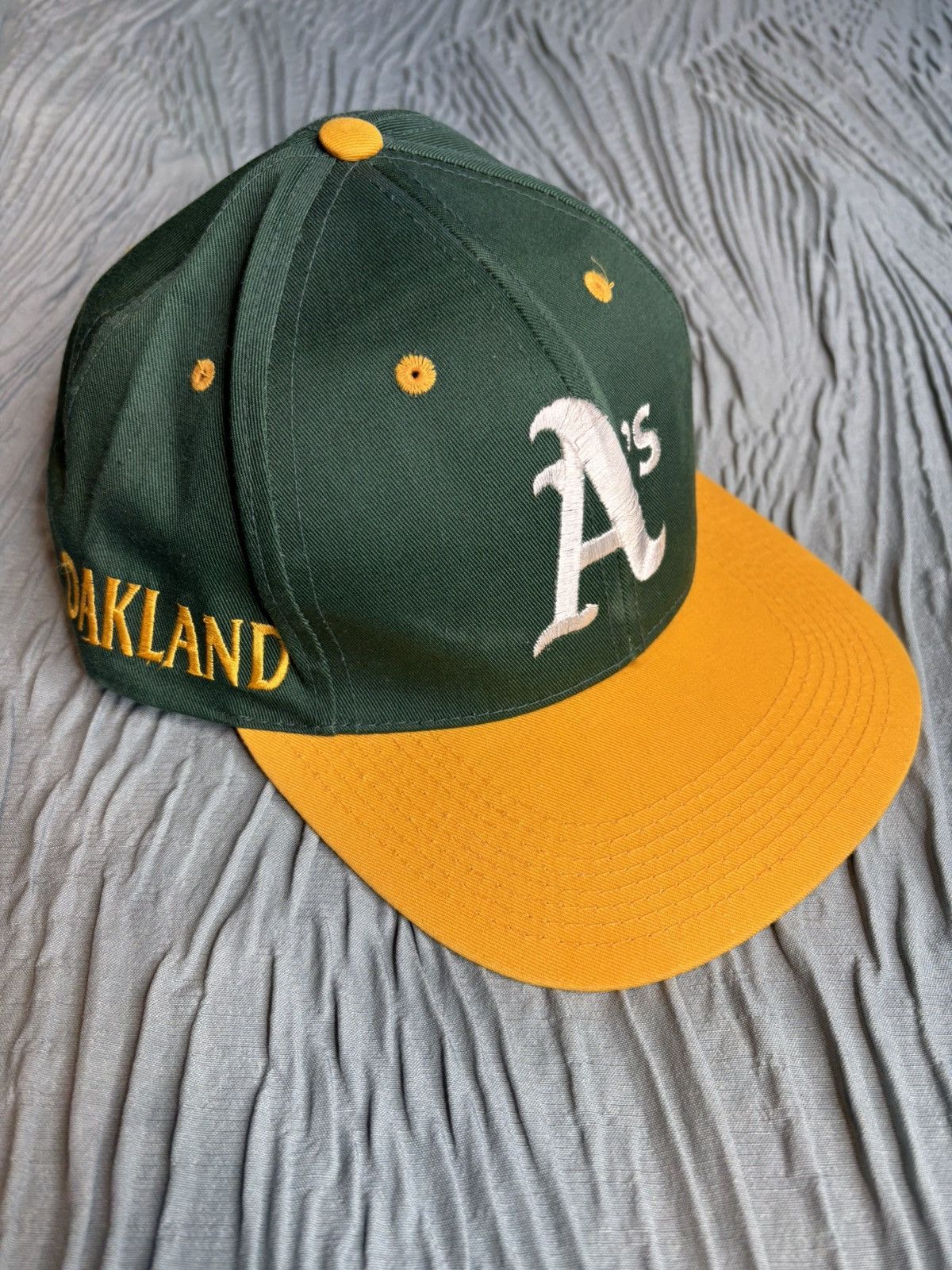 MLB MLB Oakland Athletics A’s Snapback Hat “Green/Yellow” Size ONE SIZE - 1 Thumbnail
