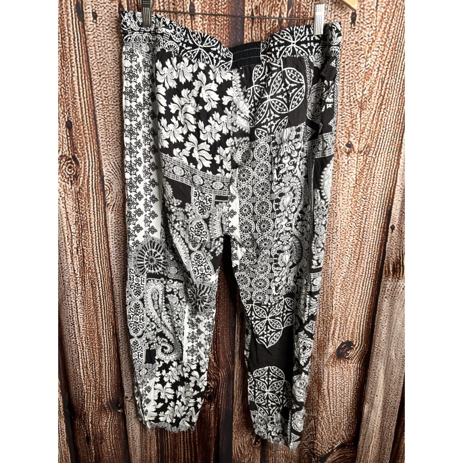 Anthropologie Anthropologie Hester & Orchard Pants Wide-Leg Drawstring Tie Dye XL Womens Size 40" / US 18 - 3 Thumbnail