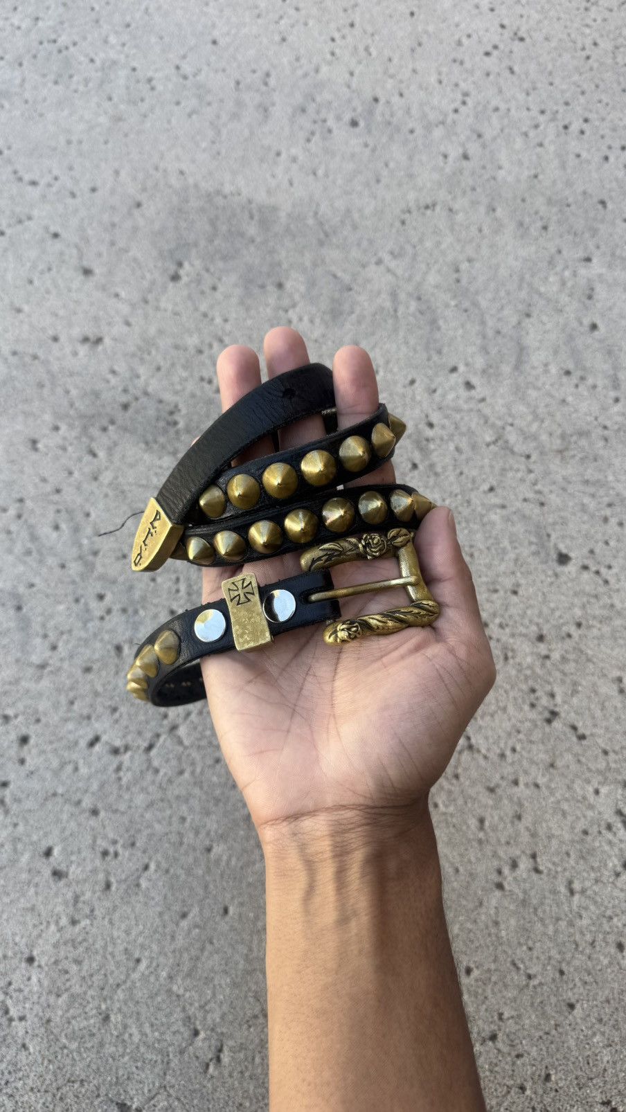 Enfants Riches Deprimes Enfants Riches Deprimes OG Spike Studded Skinny Belt Size 34 - 4 Thumbnail