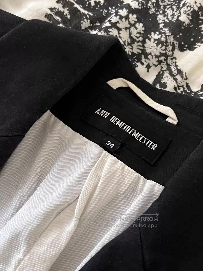 Ann Demeulemeester Ann Demeulemeester Avant-garde Designer Brand Suit Jacket Size XXS / US 00 / IT 34 - 4 Thumbnail