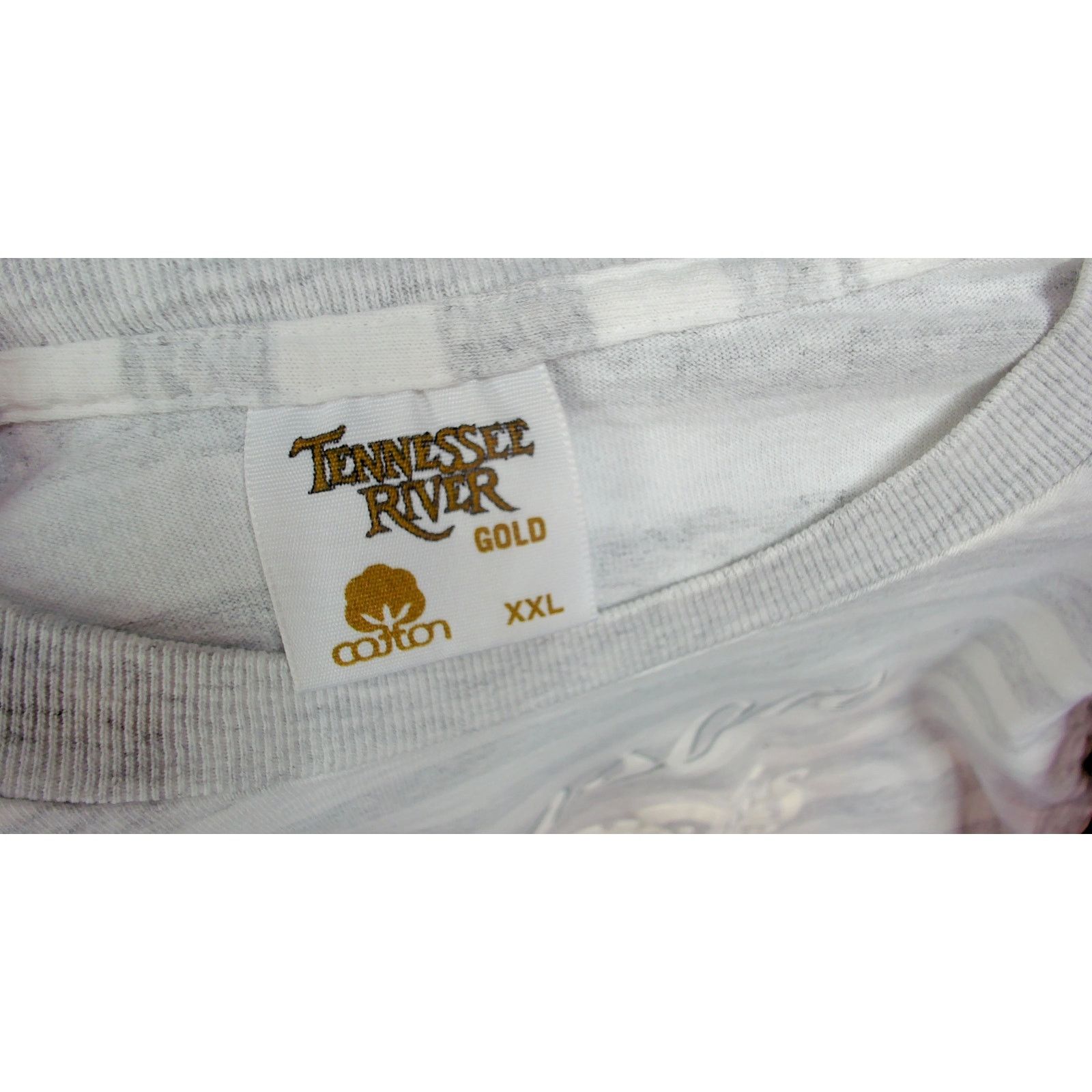 Vintage Vintage Tennessee River Gold Striped Puff Print Tee XXL Size US XXL / EU 58 / 5 - 8 Thumbnail
