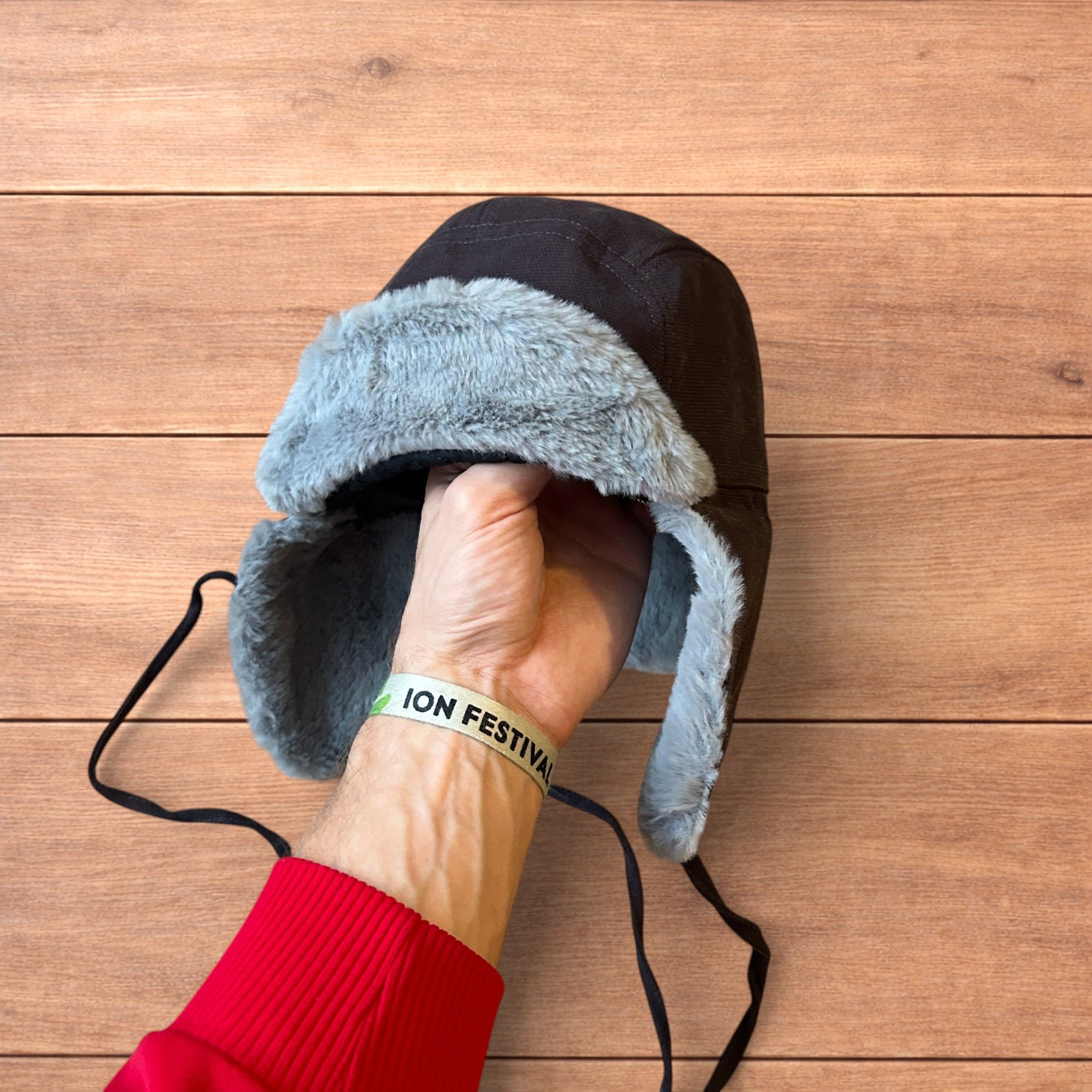 Japanese Brand Russian trapper ear flap winter hat in grey colour way. Size ONE SIZE - 1 Thumbnail