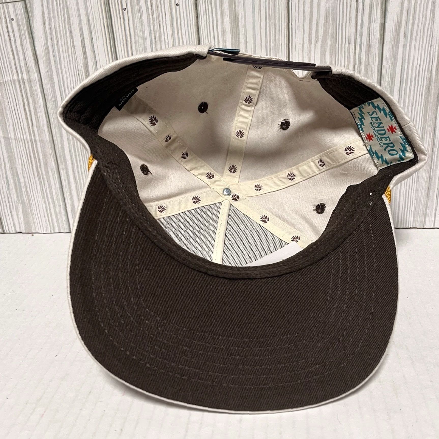 Vintage Sendero Provisions Hat Cap Snapback Western Cowboy Trucker Cream One Size Men Size ONE SIZE - 5 Thumbnail