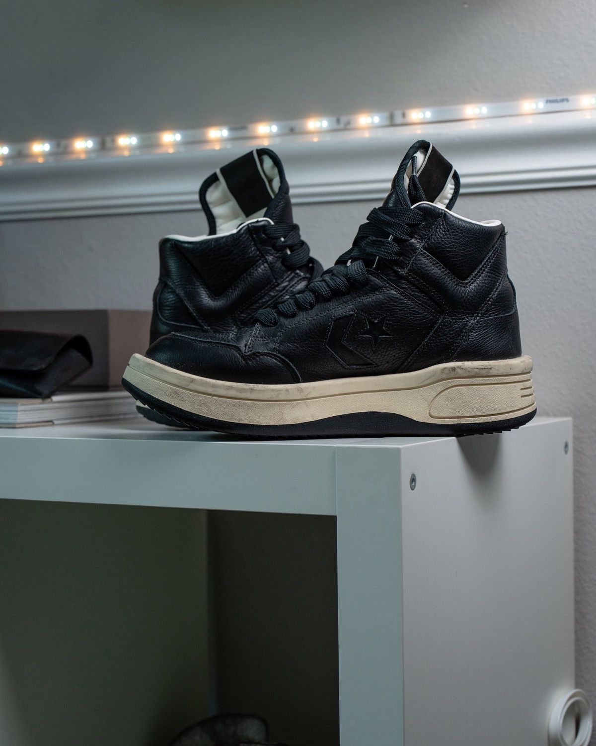 Converse × Rick Owens Drkshdw TURBOWPN OG Black/white Size US 9.5 / EU 42-43 - 6 Thumbnail