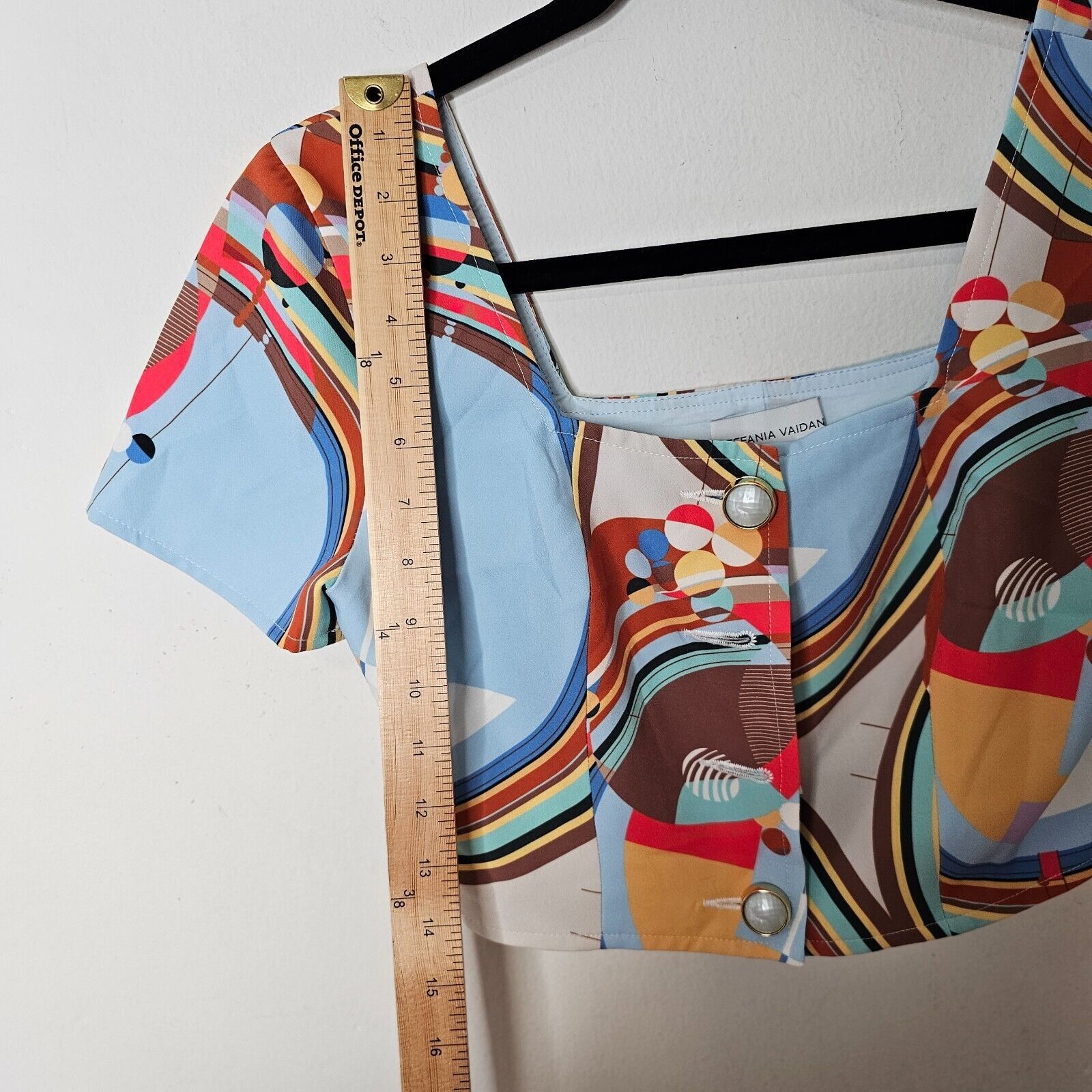 Other NWT Stefania Vaidani 60s Front Button Crop & Mini Skirt SM Size S / US 4 / IT 40 - 14 Thumbnail