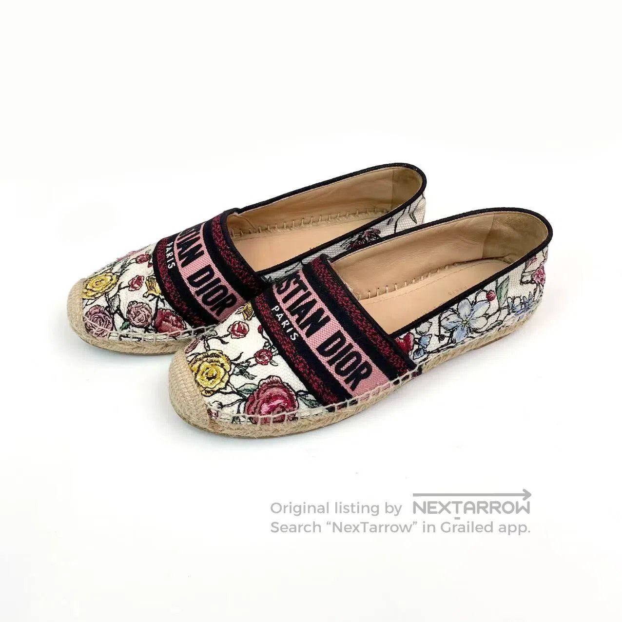 Dior Dior Floral embroidery slogan logo fisherman shoes| Size US 5.5 / IT 35.5 - 1 Thumbnail