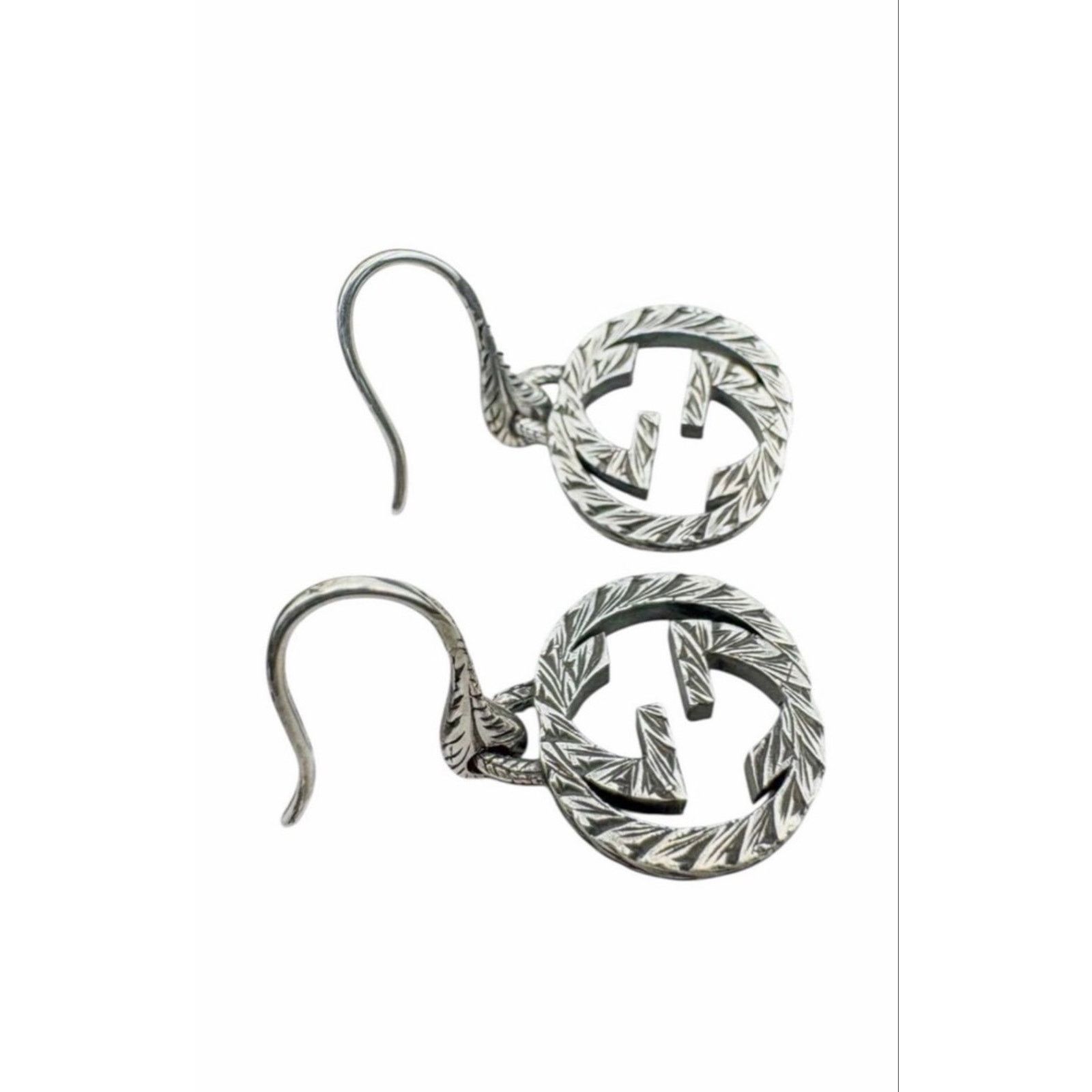 Gucci Women's Gucci Interlocking G Silver Drop Earrings One Size Size ONE SIZE - 5 Thumbnail