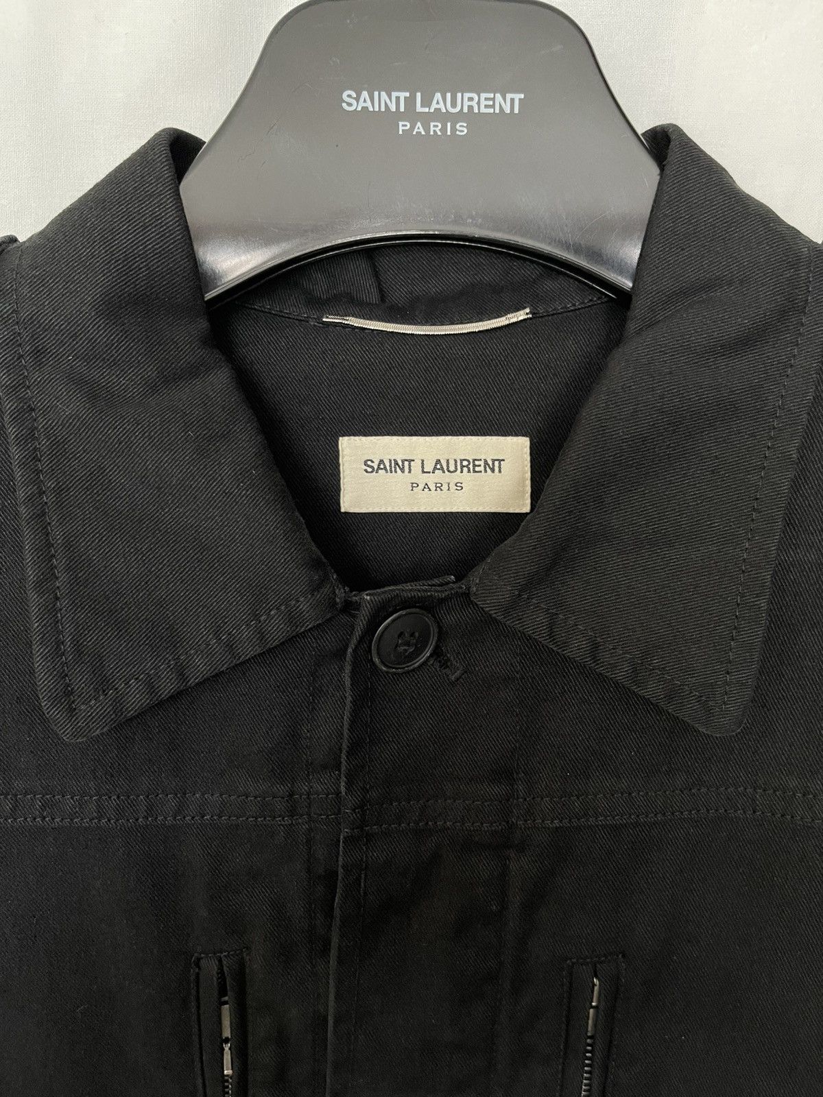 Saint Laurent Paris Saint Laurent Paris FW2017 Black Military Field Jacket Size US S / EU 44-46 / 1 - 4 Thumbnail