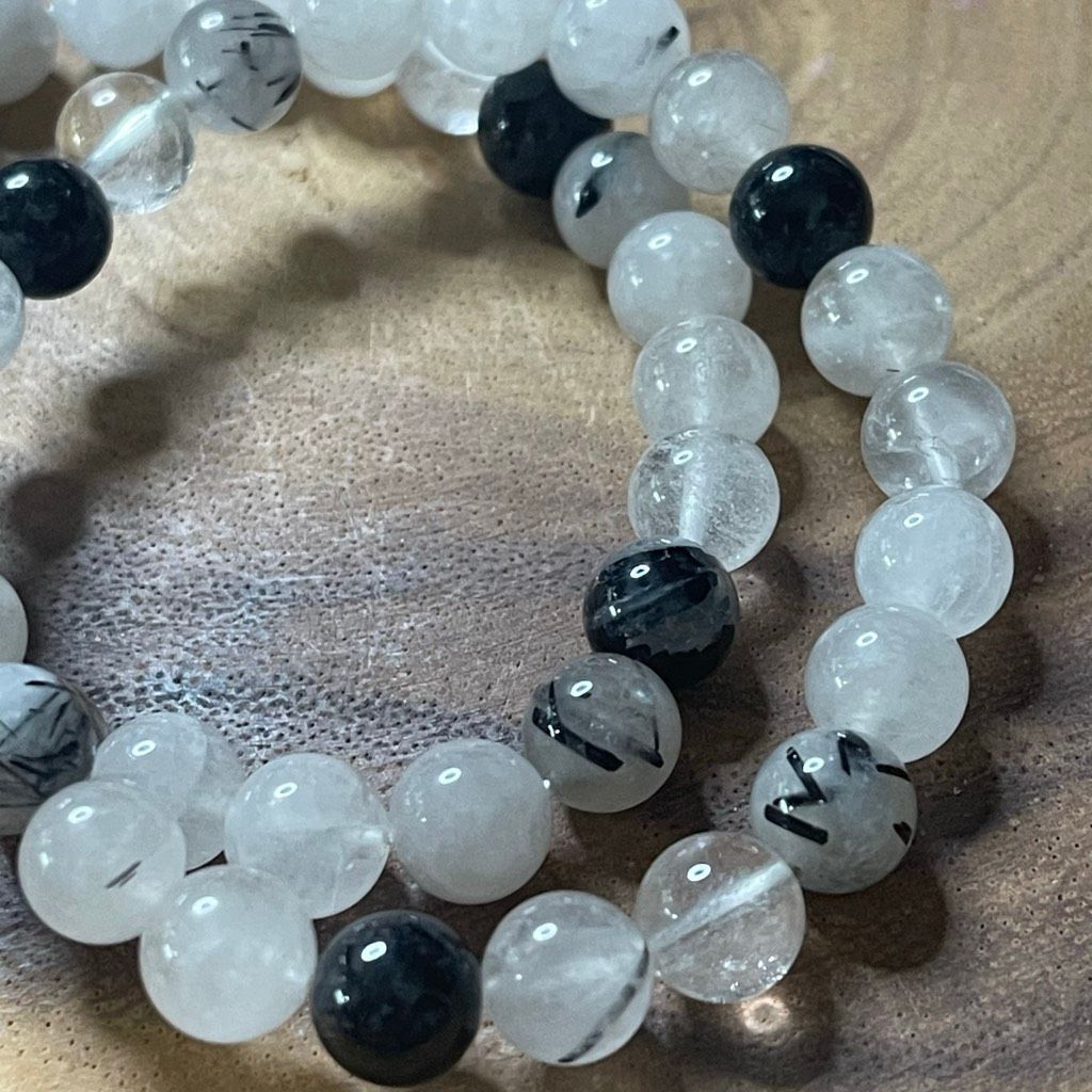 Other Rutilated quartz rutile tourmaline beaded bead stretch brace Size ONE SIZE - 4 Thumbnail