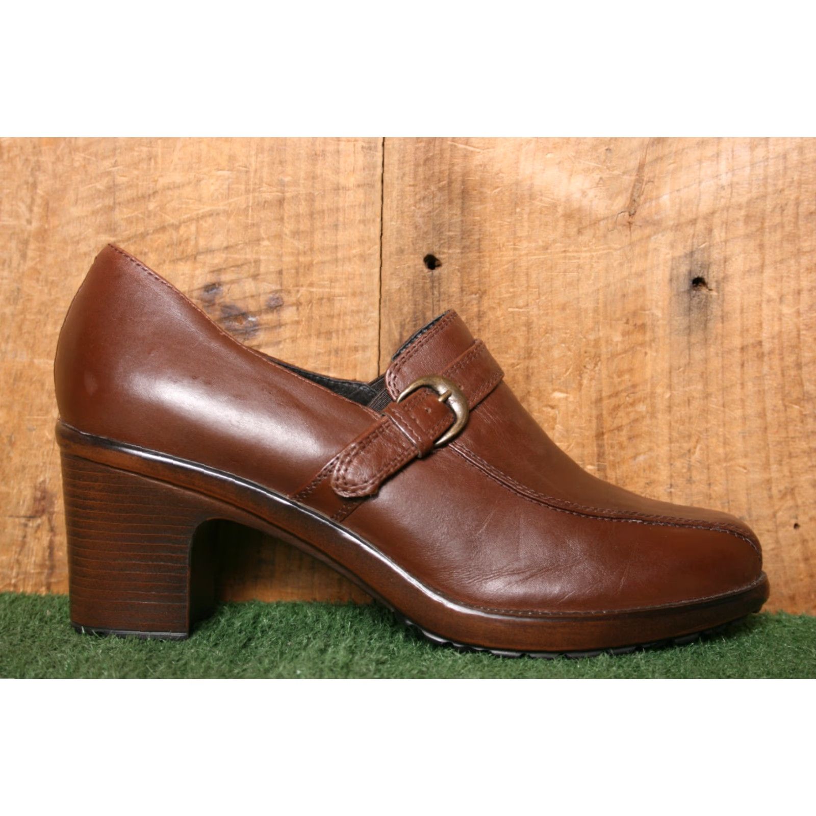 Dansko DANSKO Norah Shoes Pump Women's Leather Brown Block Heel Slip On 9.5 EU 40 Notting Hill Collection Size US 10 / IT 40 - 2 Thumbnail