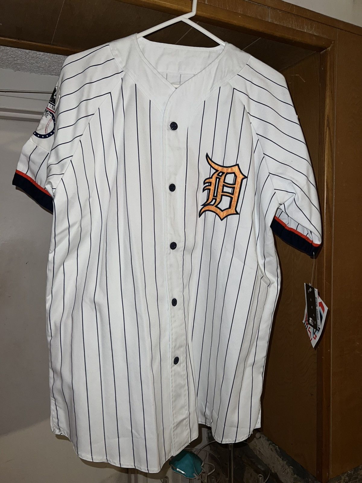 image of NWT Vintage Detroit Tigers Starter Jersey in White, Men's (Size Large)