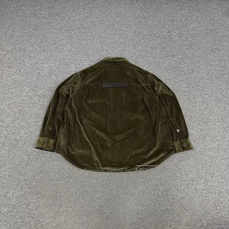 Loewe Loewe Back Leather Patch Logo Military Green Corduroy Jack Size US M / EU 48-50 / 2 - 2 Thumbnail