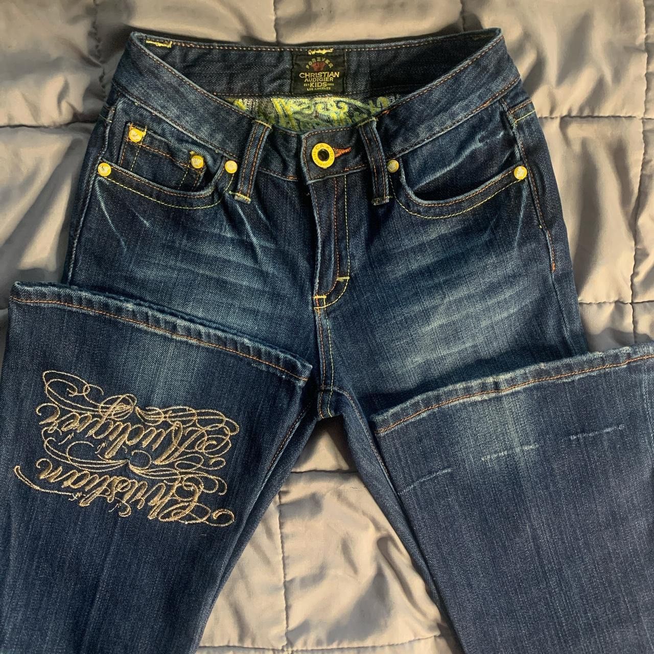 Ed Hardy × Vintage Christian Audigier jeans/ Waist 24/Length 29 Size US 26 / EU 42 - 3 Thumbnail