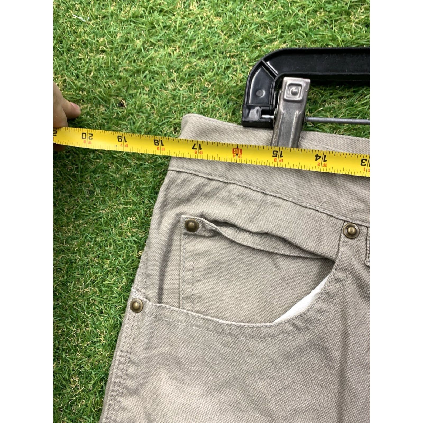 Doublet Bear River Workwear Pants Mens 36x32 Brown Double Knee Carpenter Cargo Work Pants Brown 90s Army Outdoor Mens Size US 36 / EU 52 - 6 Thumbnail