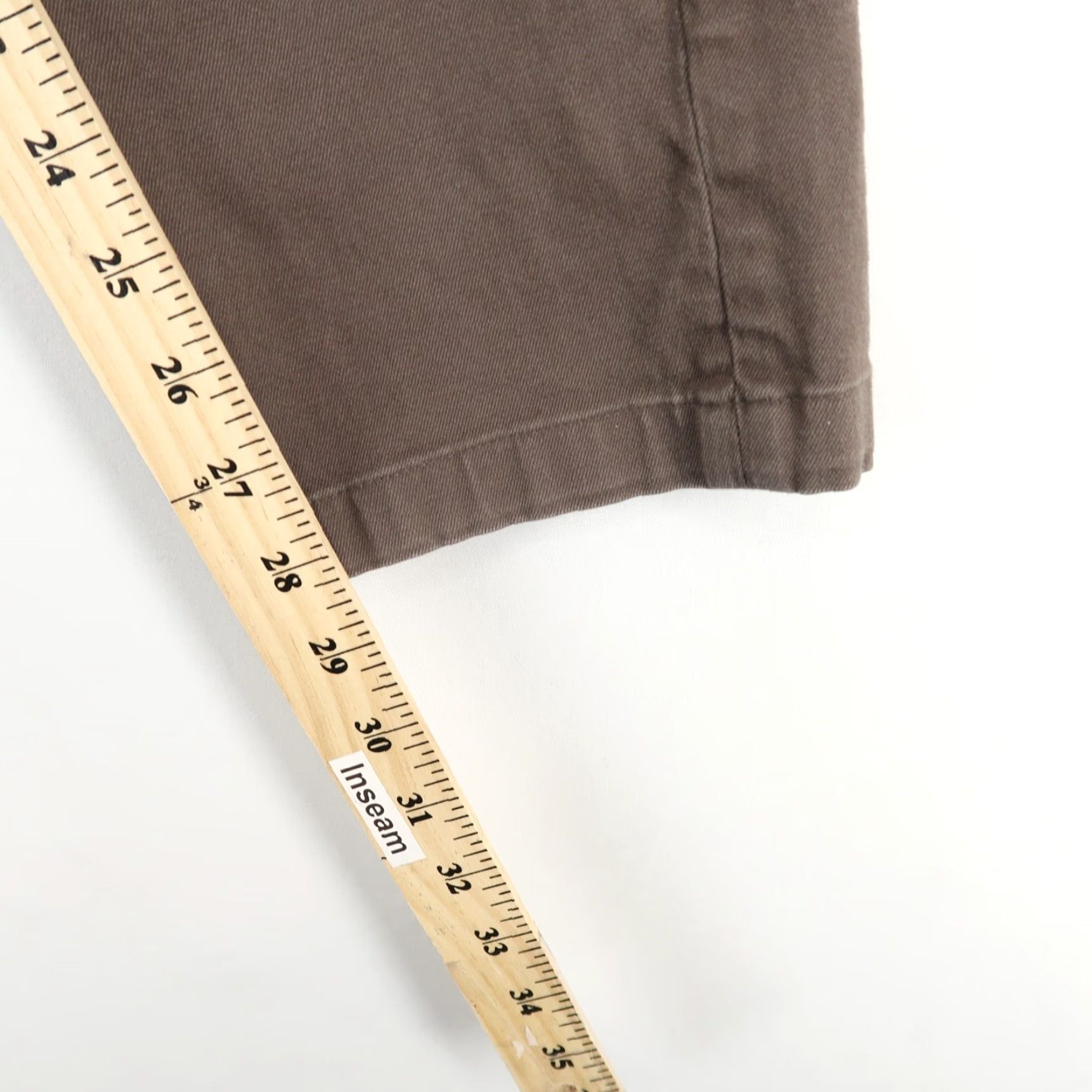 Banana Republic Hill City Everyday Pant Mens 32X32 Washed Brown Stretch Chino Size US 32 / EU 48 - 7 Thumbnail