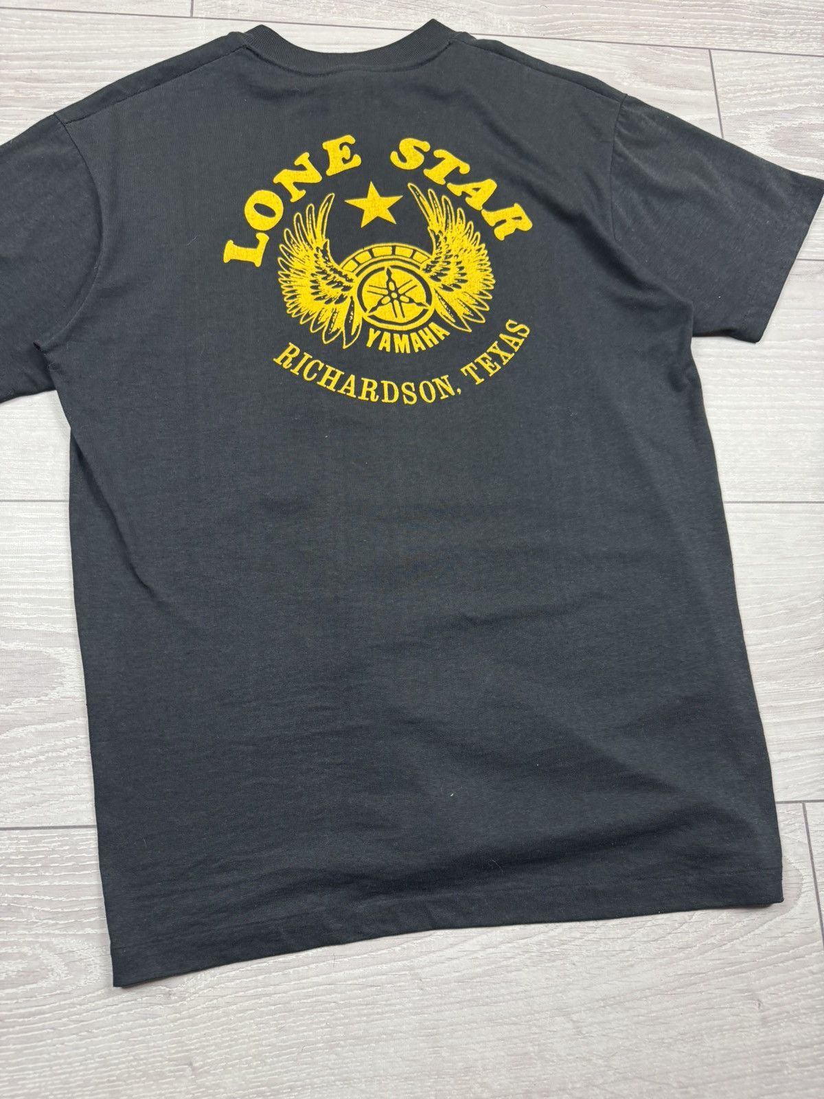 Yamaha Vintage 80s 90s Yamaha Lone Star Single Stitch T-Shirt Size US L / EU 52-54 / 3 - 4 Thumbnail