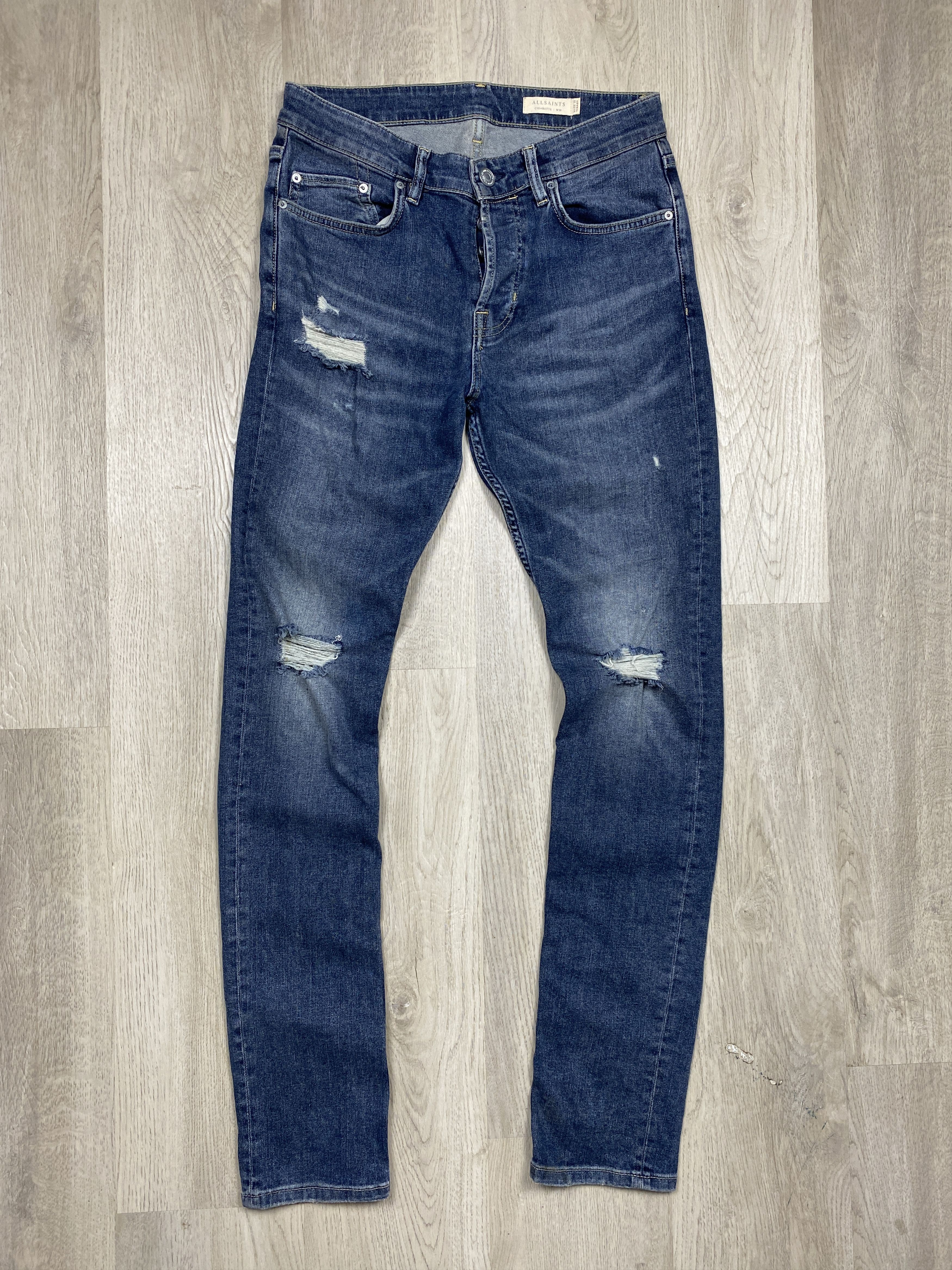 Allsaints Allsaints Damaged Cigarette Mens Denim Pants Jeans Size US 30 / EU 46 - 1 Thumbnail