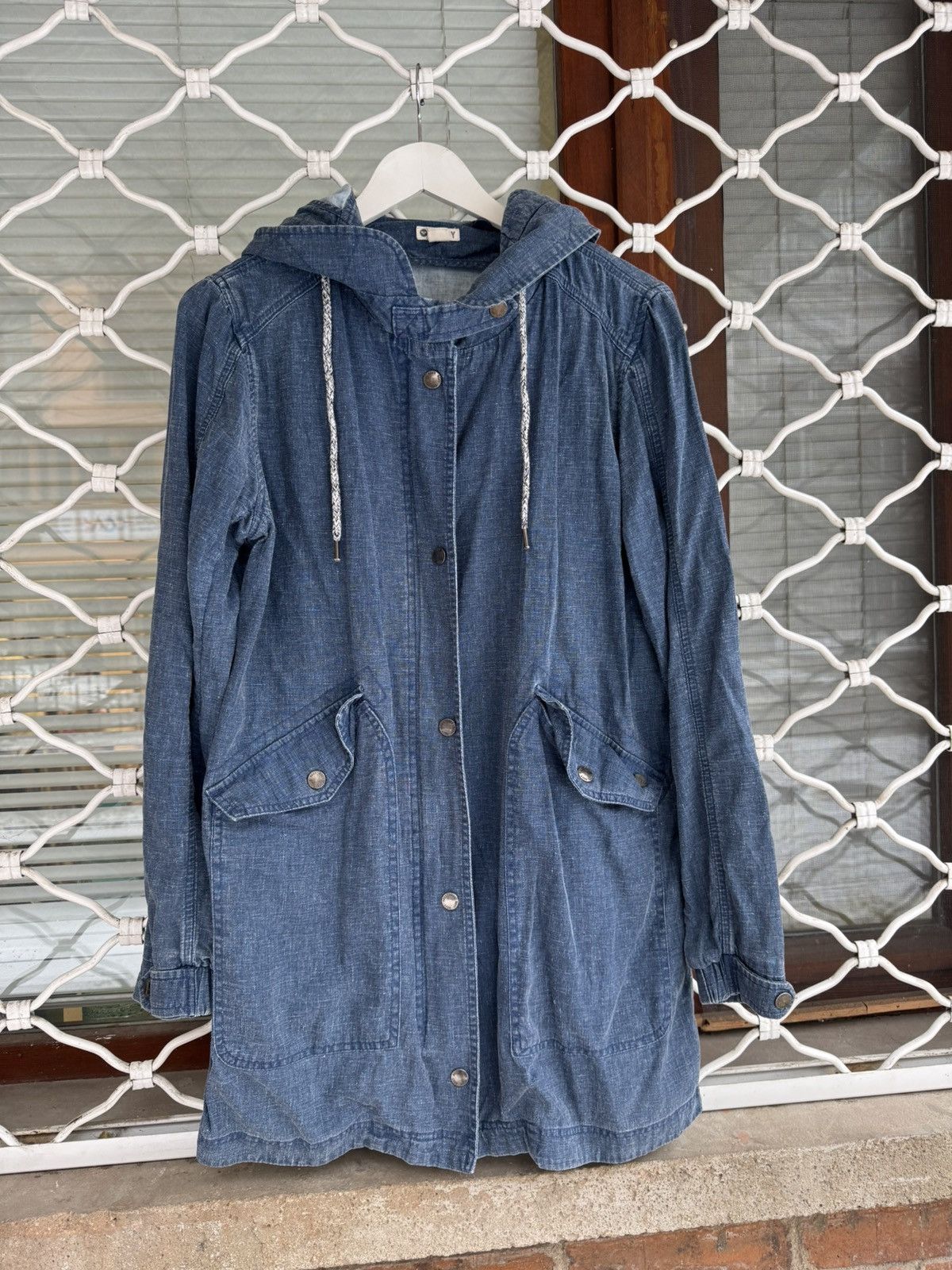 Vintage ROXY Denim Hooded Parka Jacket – Y2K 2000s L Size L / US 10 / IT 46 - 3 Thumbnail