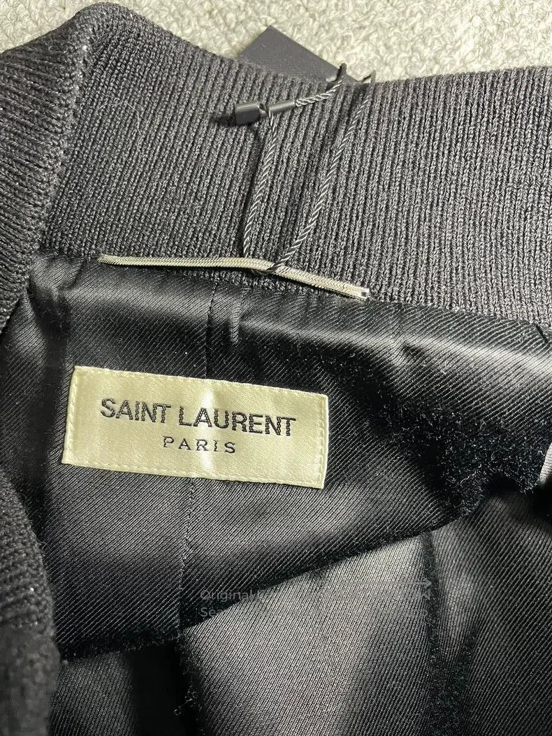 Saint Laurent Paris Saint Laurent Paris Black Leather and Sequin Starry Sparkl Size US S / EU 44-46 / 1 - 7 Thumbnail