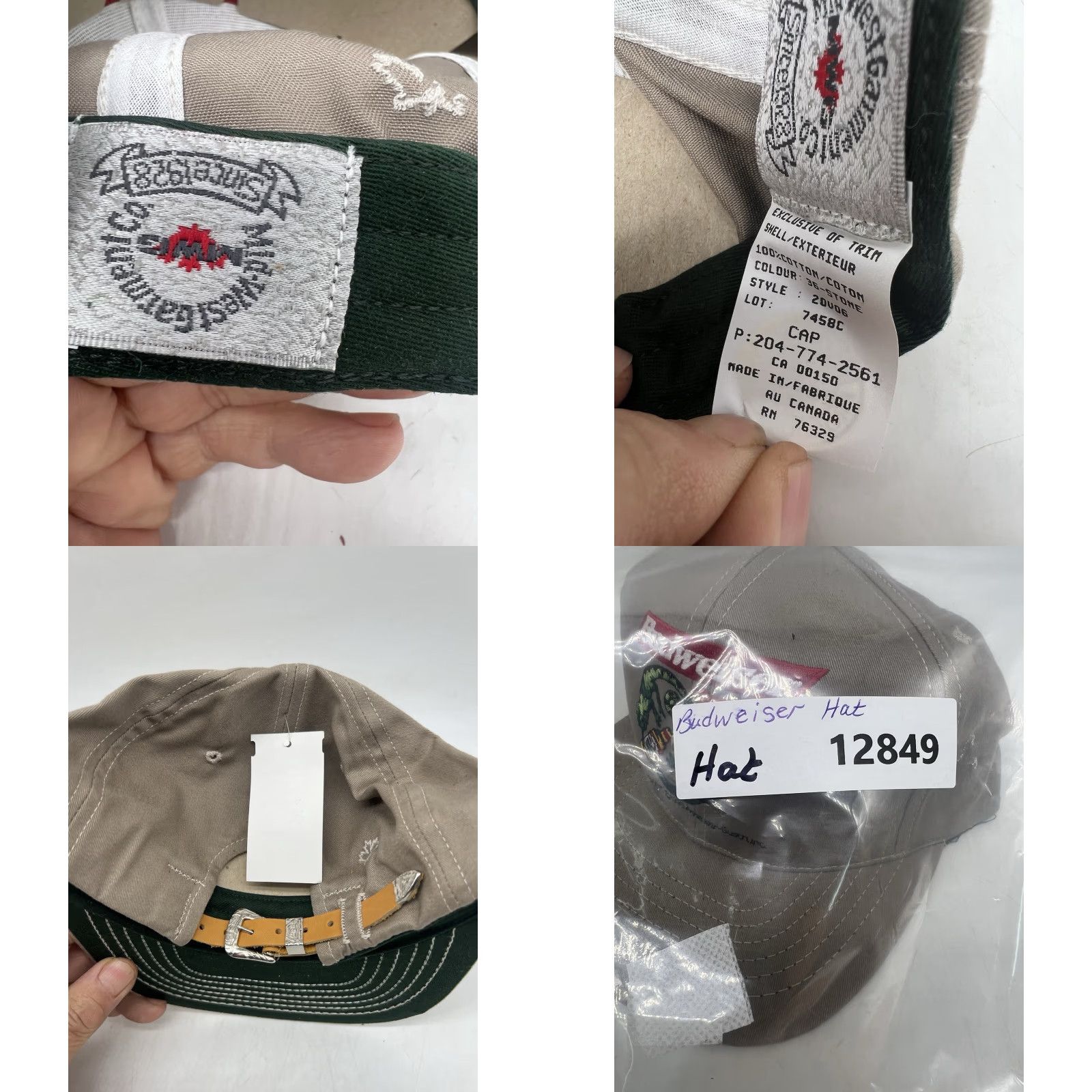 Budweiser VINTAGE Budweiser 1996 Team Roping Trucker Hat One Size Beige Adjustable Western Rodeo Mens Size ONE SIZE - 8 Thumbnail