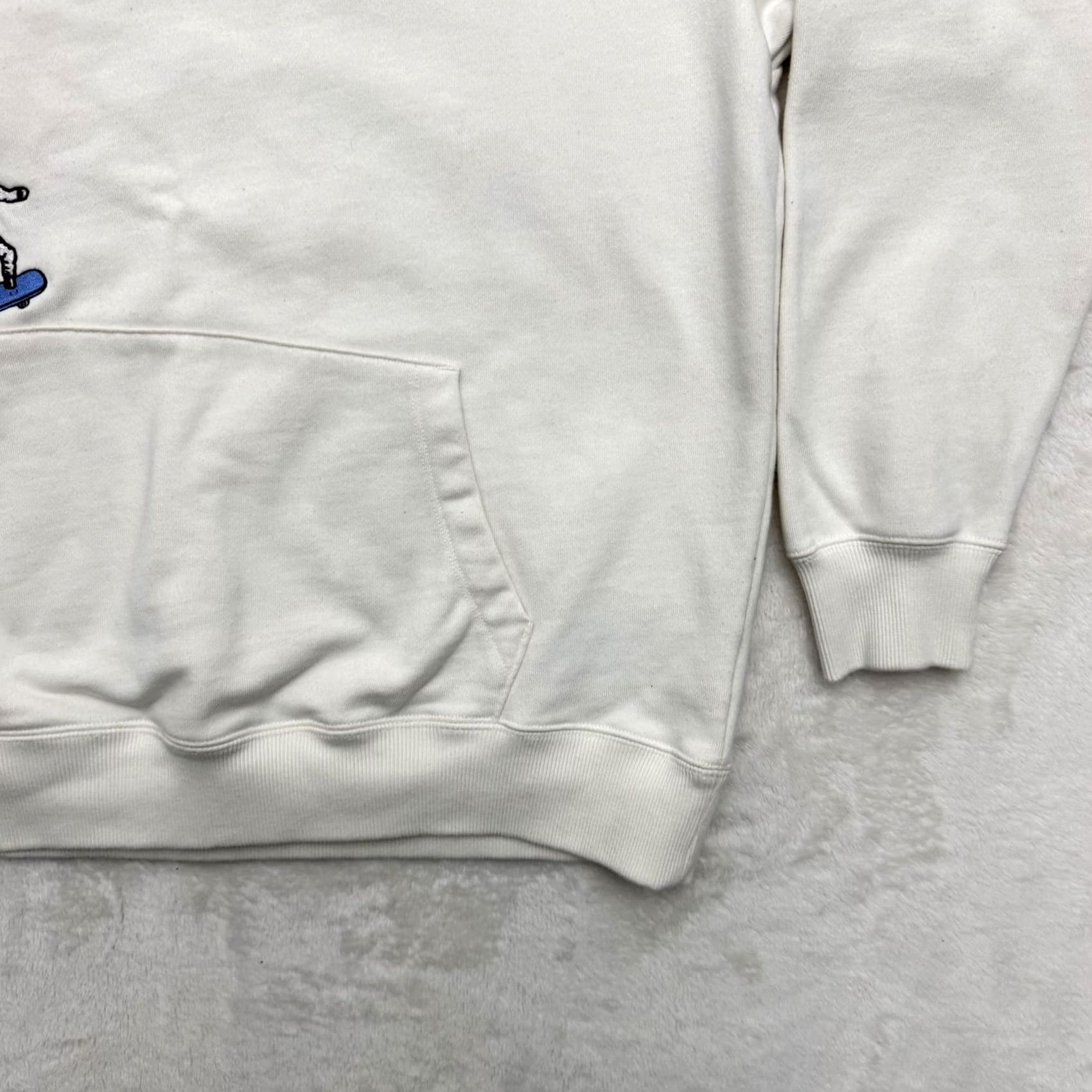 Vintage graniph Sweatshirt Mens M White Graphic Print 1/4 Zip Pullover Lambchop Skateboarding Animals Sports Pockets Size US M / EU 48-50 / 2 - 5 Thumbnail