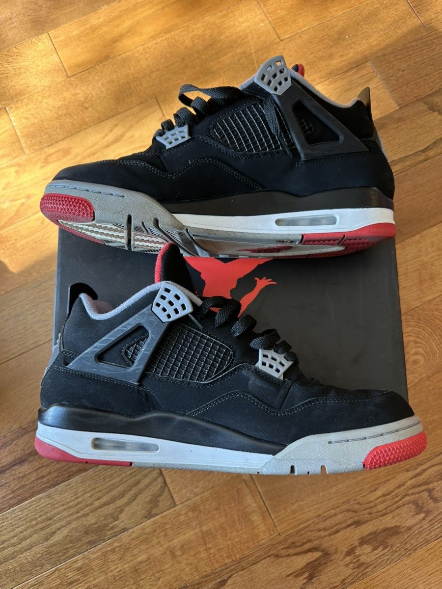 Jordan Brand × Nike Air Jordan 4 Bred Size US 12 / EU 45 - 2 Thumbnail