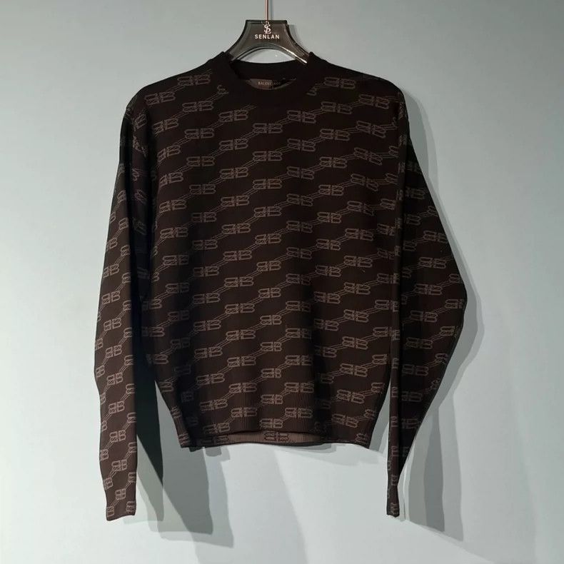 Balenciaga Balenciaga Black lock full knit logo sweater Size US M / EU 48-50 / 2 - 1 Thumbnail