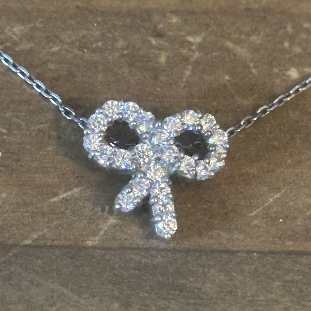 Other 925 Italy paved rhinestone bow pendant necklace Size ONE SIZE - 3 Thumbnail