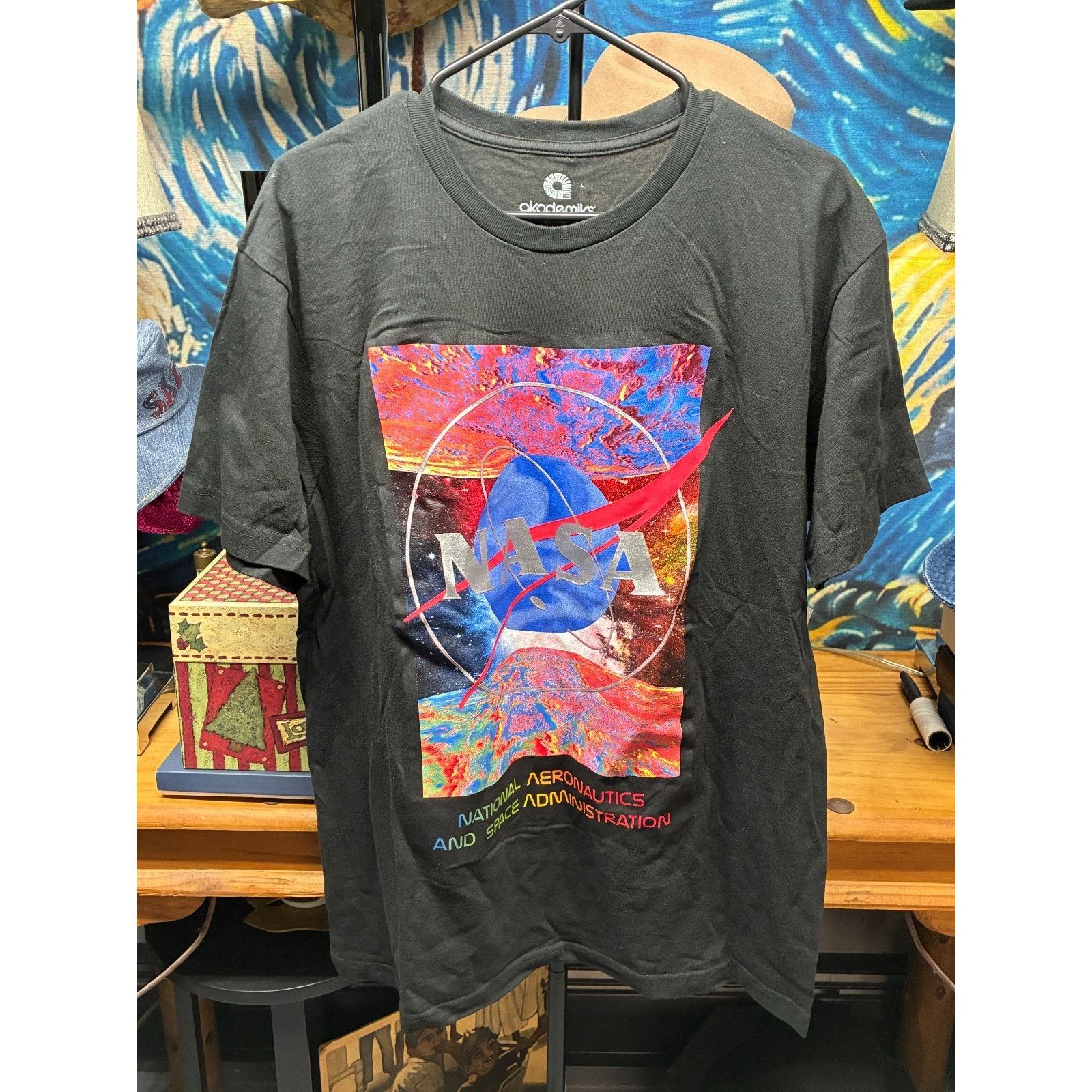 Akademiks Akademiks NASA Graphic T-Shirt XL Black Space Galaxy Tee Size US XL / EU 56 / 4 - 14 Thumbnail