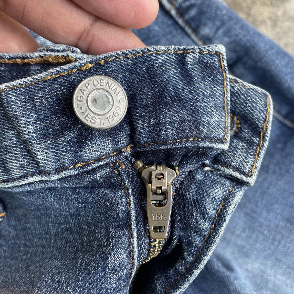 Gap 🔥Vintage GAP Stoned Washed Ripped Distress Denim Jeans Size US 38 / EU 54 - 12 Thumbnail