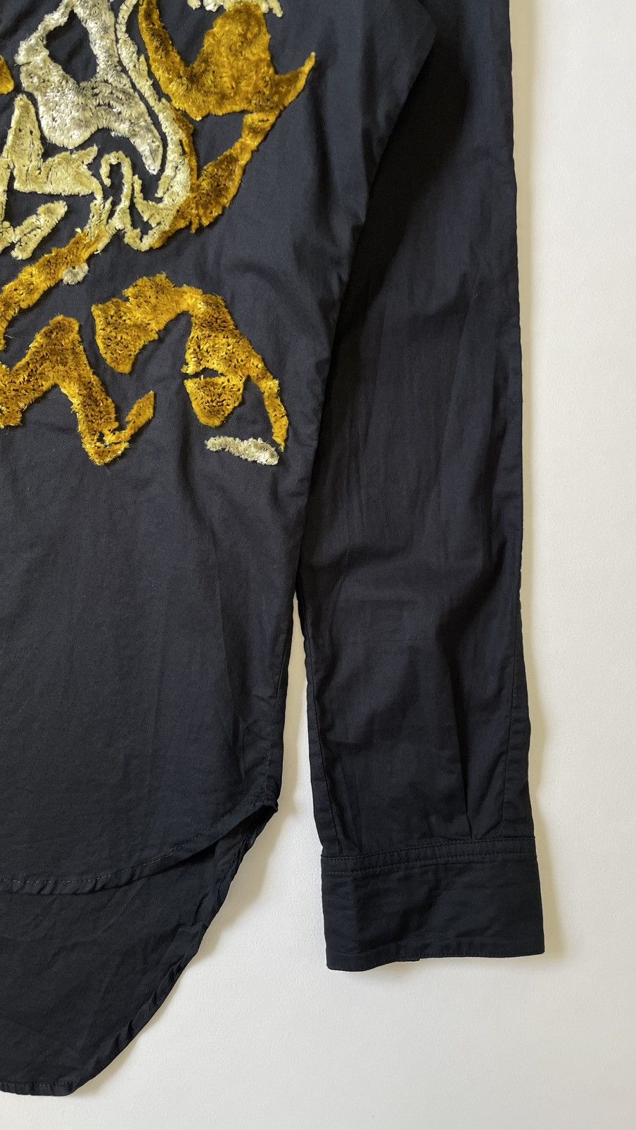 Ann Demeulemeester ‘Abstract Flocked Print’ Black Shirt Size US S / EU 44-46 / 1 - 12 Thumbnail