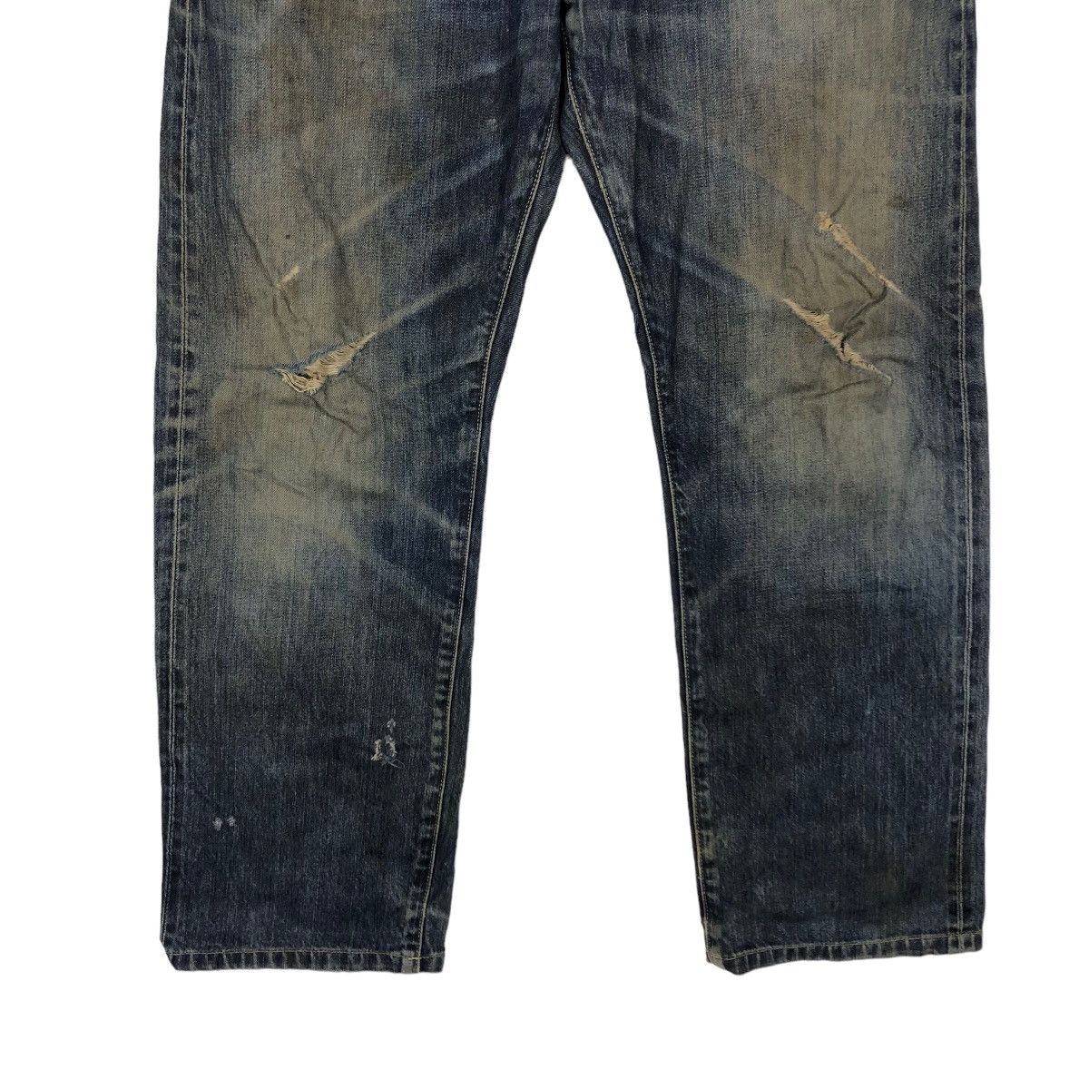 Japanese Brand Rare Distressed Denim Jeans Regular Fit Uniqlo Issey Miyake Size US 36 / EU 52 - 4 Thumbnail