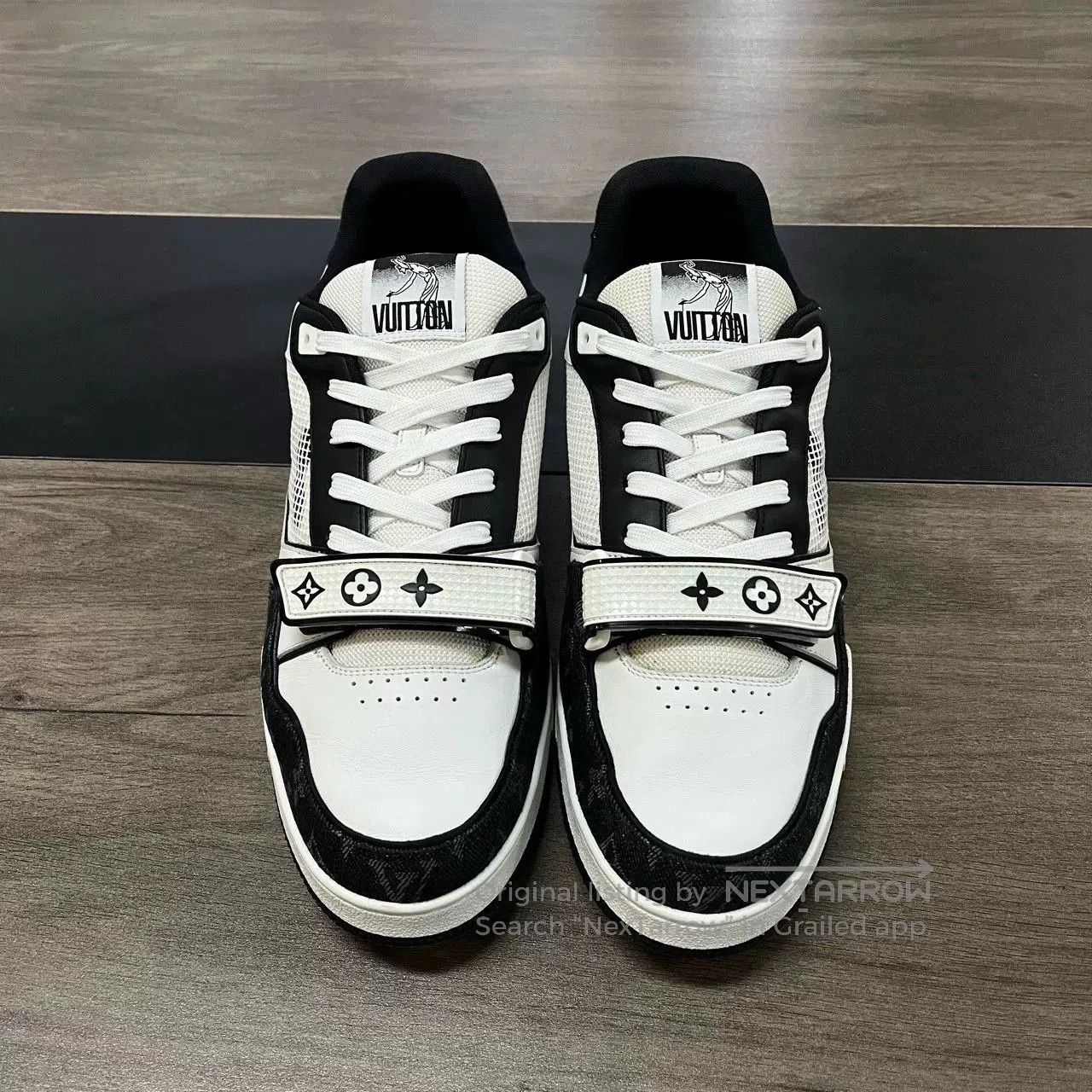 Louis Vuitton LV Trainer Black White Velcro Size 44. Size US 10.5 / EU 43-44 - 2 Thumbnail