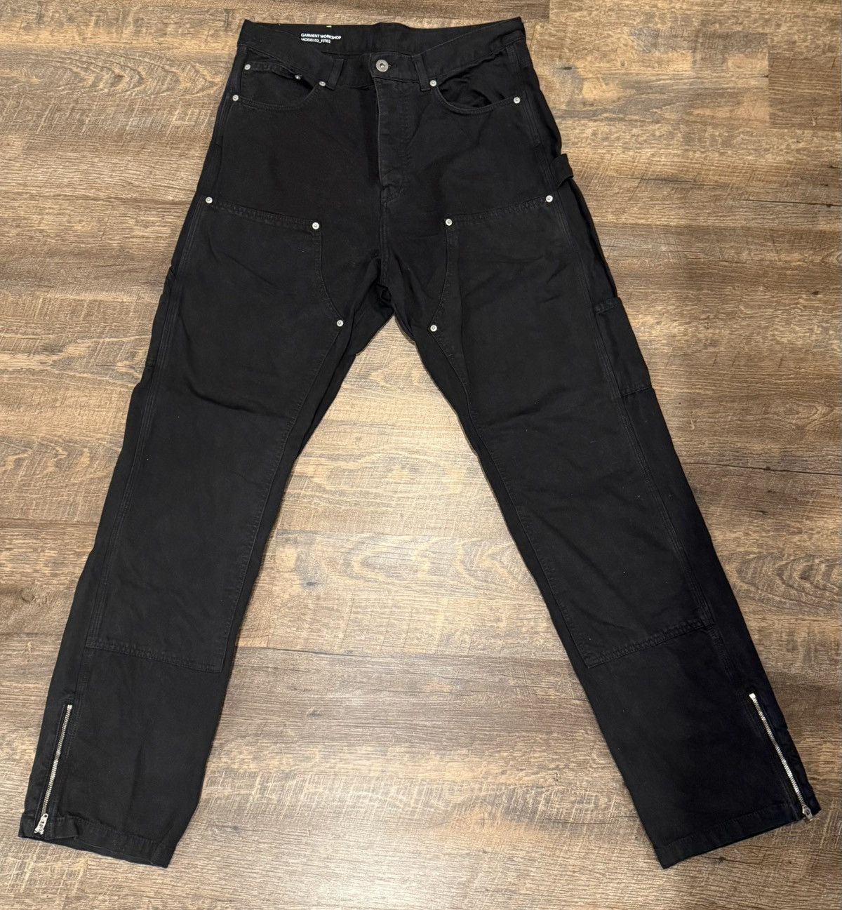 Other BLACK DOUBLE KNEE JEAN GARMENT WORKSHOP Size US 32 / EU 48 - 2 Thumbnail