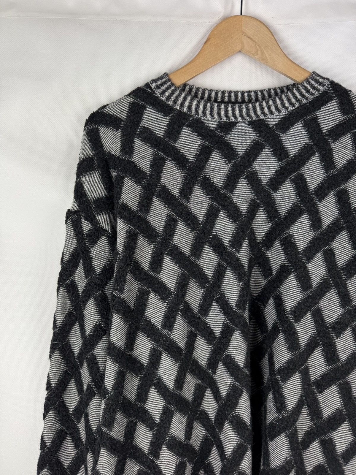 Carlo Colucci Carlo Colucci Cotton Wool Knitted Crewneck Sweater Pullover Size US XL / EU 56 / 4 - 4 Thumbnail