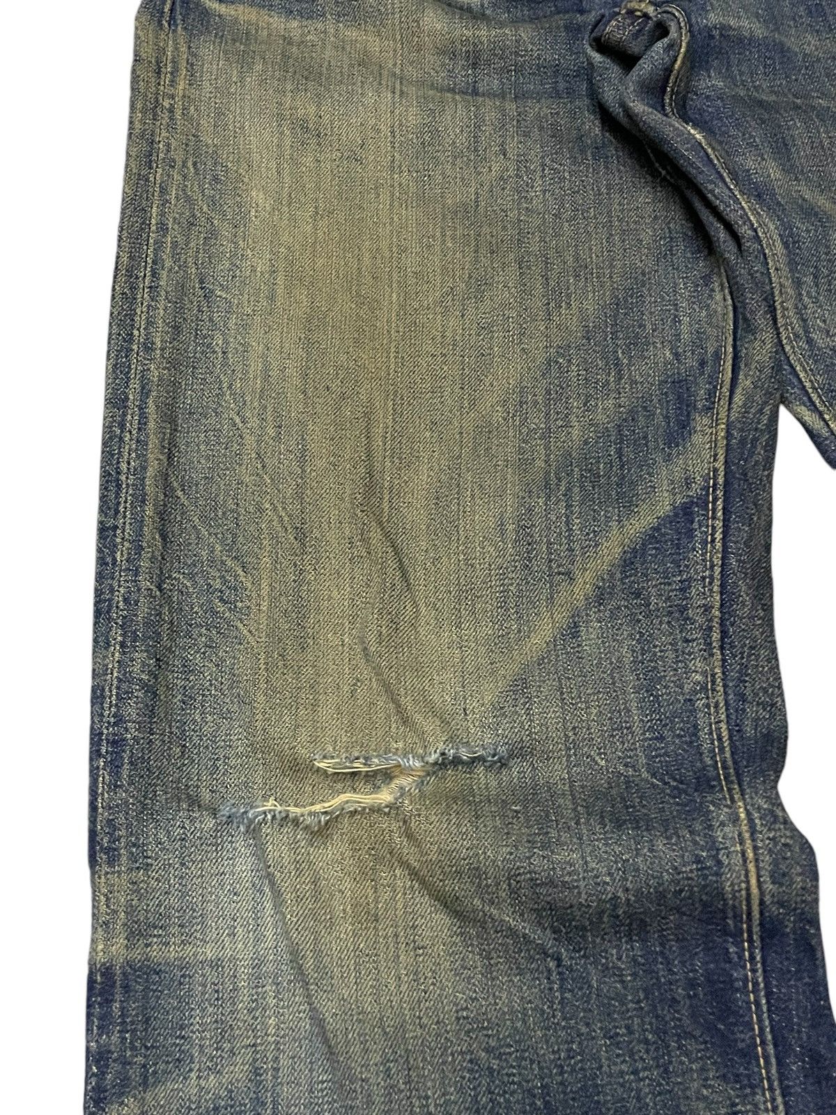 Kapital × Sugar Cane × Toyo Enterprises Vintage Sugar Canes 140z Hemp Green Selvedge Mud Wash Jeans Size US 29 - 8 Thumbnail