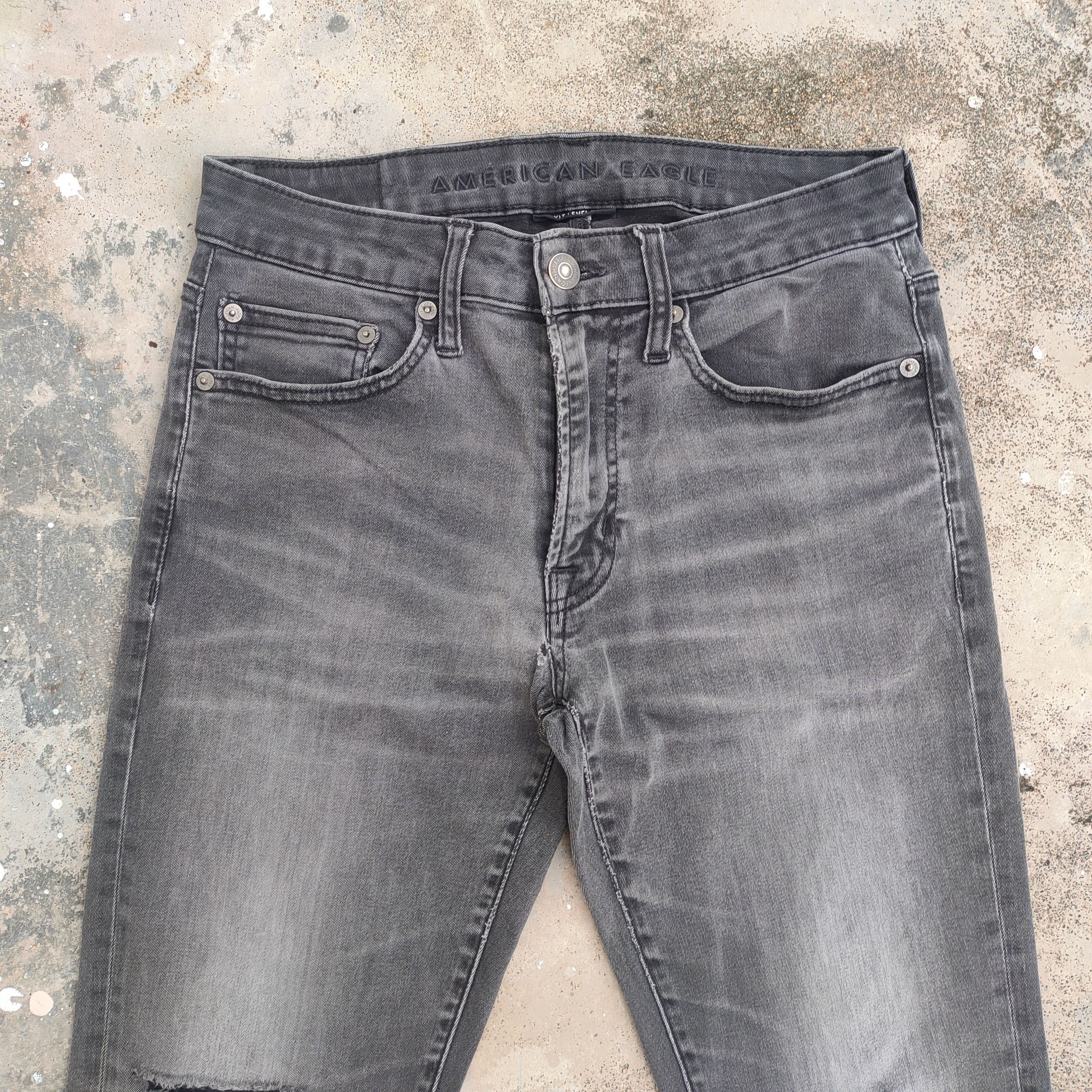 Japanese Brand × Jean × Vintage VINTAGE JAPANESE SKINNY FADED DISTRESSED JEANS DENIM PANTS Size US 29 - 2 Thumbnail