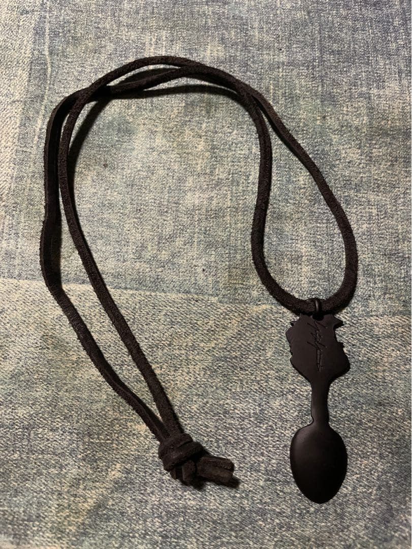 Yohji Yamamoto Yohji Yamamoto spoon leather code neckless Size ONE SIZE - 2 Thumbnail