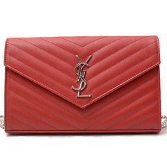 Saint Laurent Buffalo Pink Nylon Radio Chain Trifold Wallet 586279