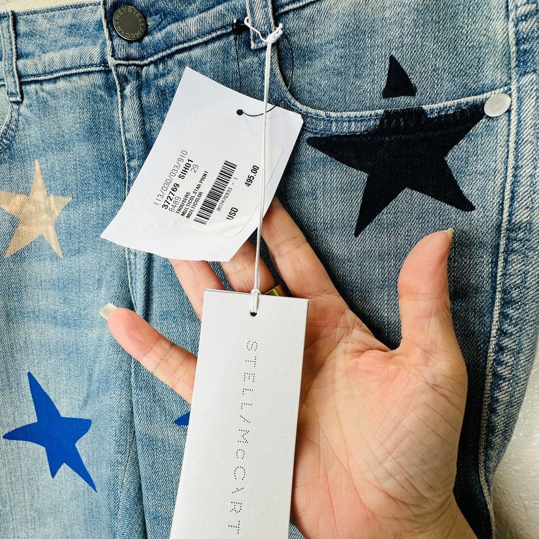Stella McCartney NWT Stella McCartney Star Low Rise Skinny Boyfriend Jeans 29 Size 29" - 8 Thumbnail
