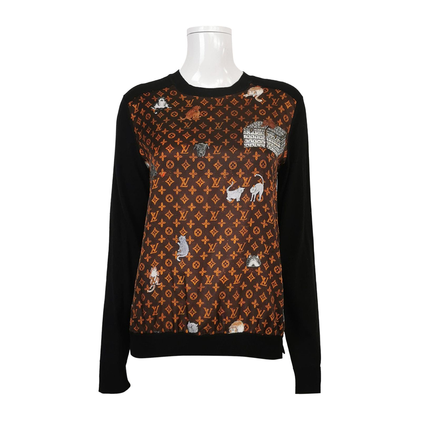 Louis Vuitton Louis Vuitton Cat Monogram Sweater Size S Size S / US 4 / IT 40 - 1 Thumbnail